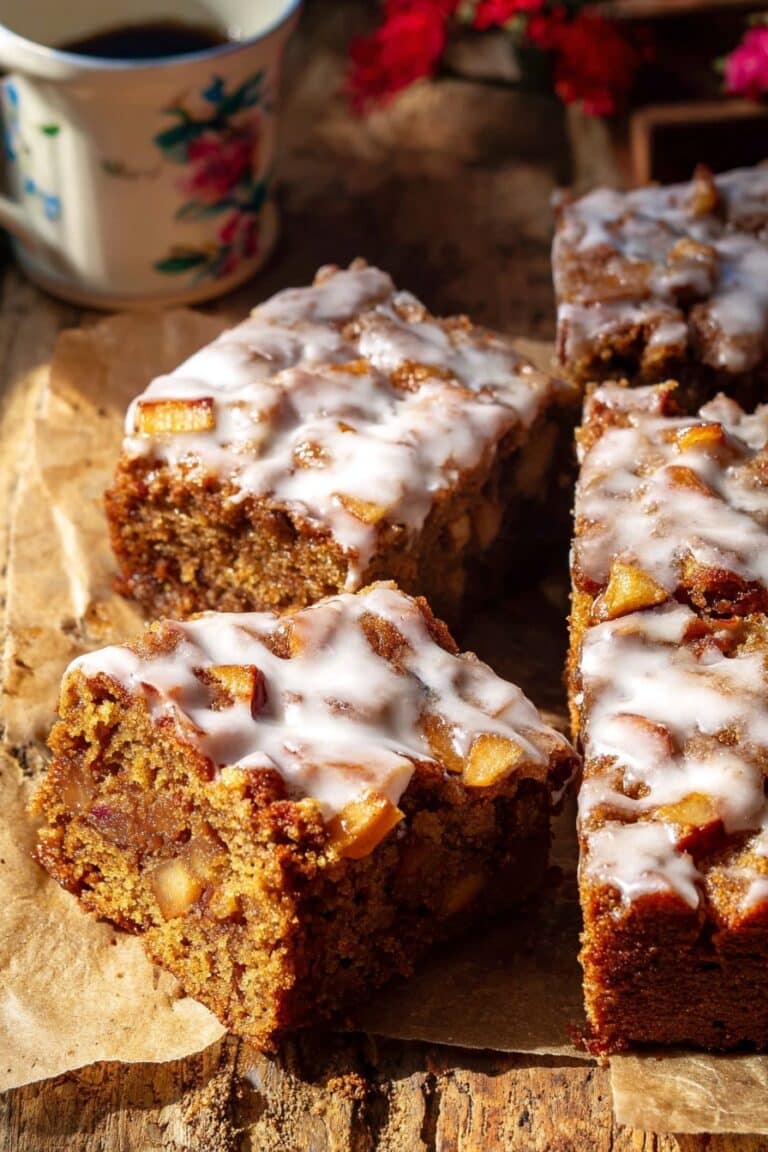 Glazed Honeycrisp Apple Fritter Cake Recipe