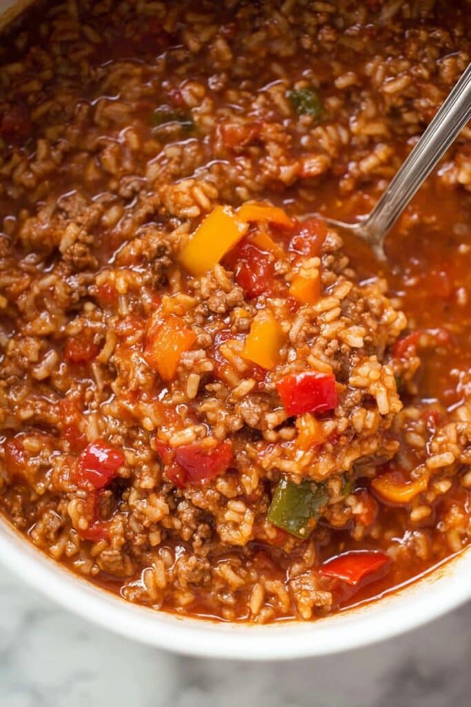 Slow Cooker Stuffed Pepper Soup Recipe