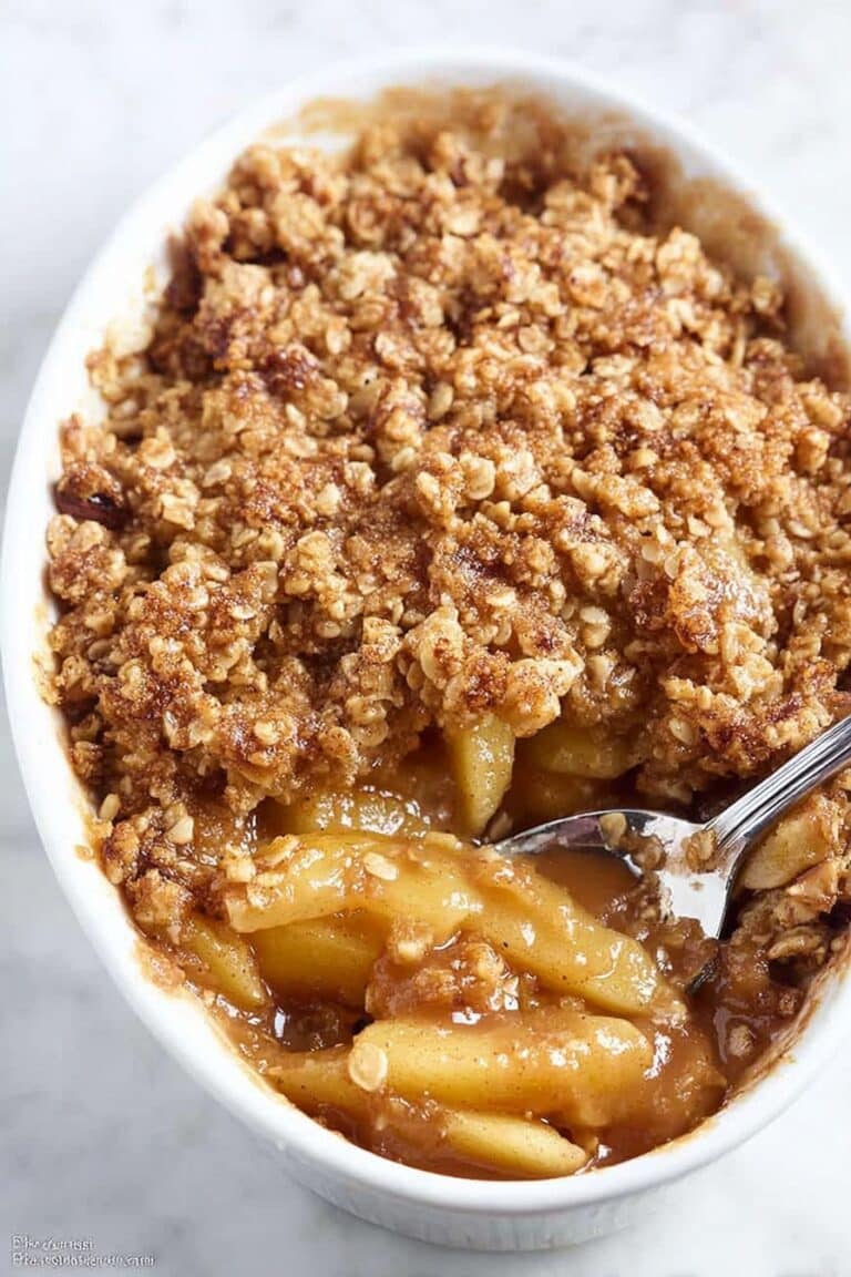 Healthy Apple Crisp with Oat-Pecan Topping Recipe