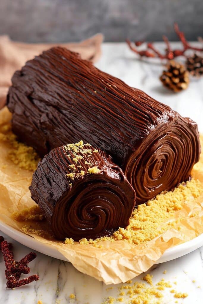 Chocolate Yule Log Cake Recipe