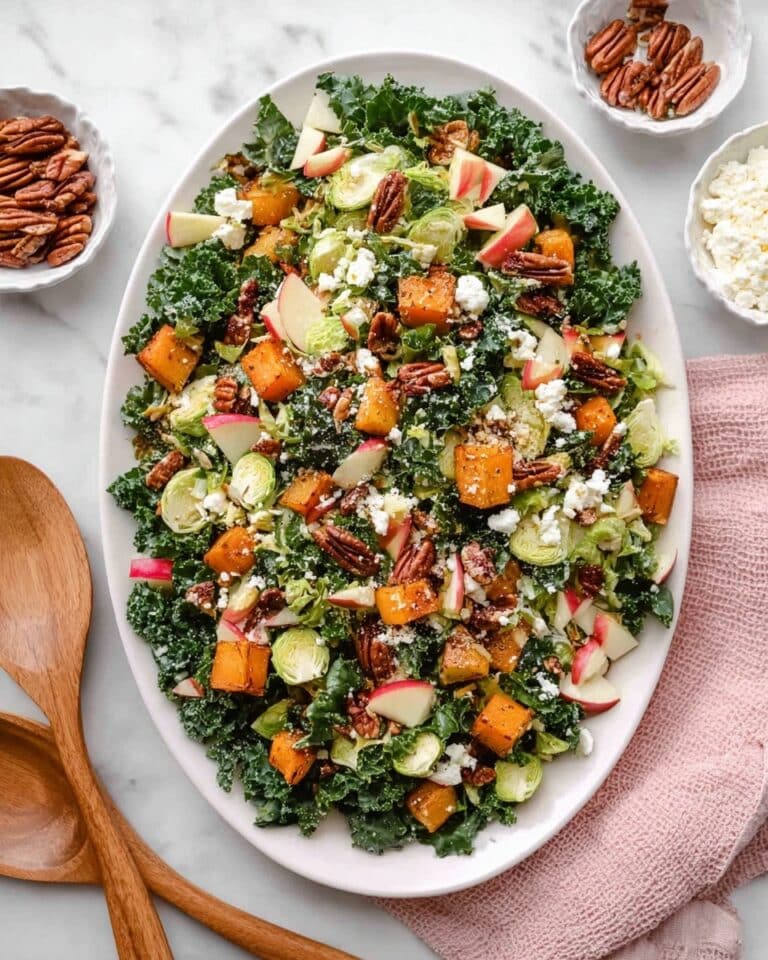 Fall Harvest Salad with Roasted Sweet Potatoes, Apples, and Tahini Dressing Recipe
