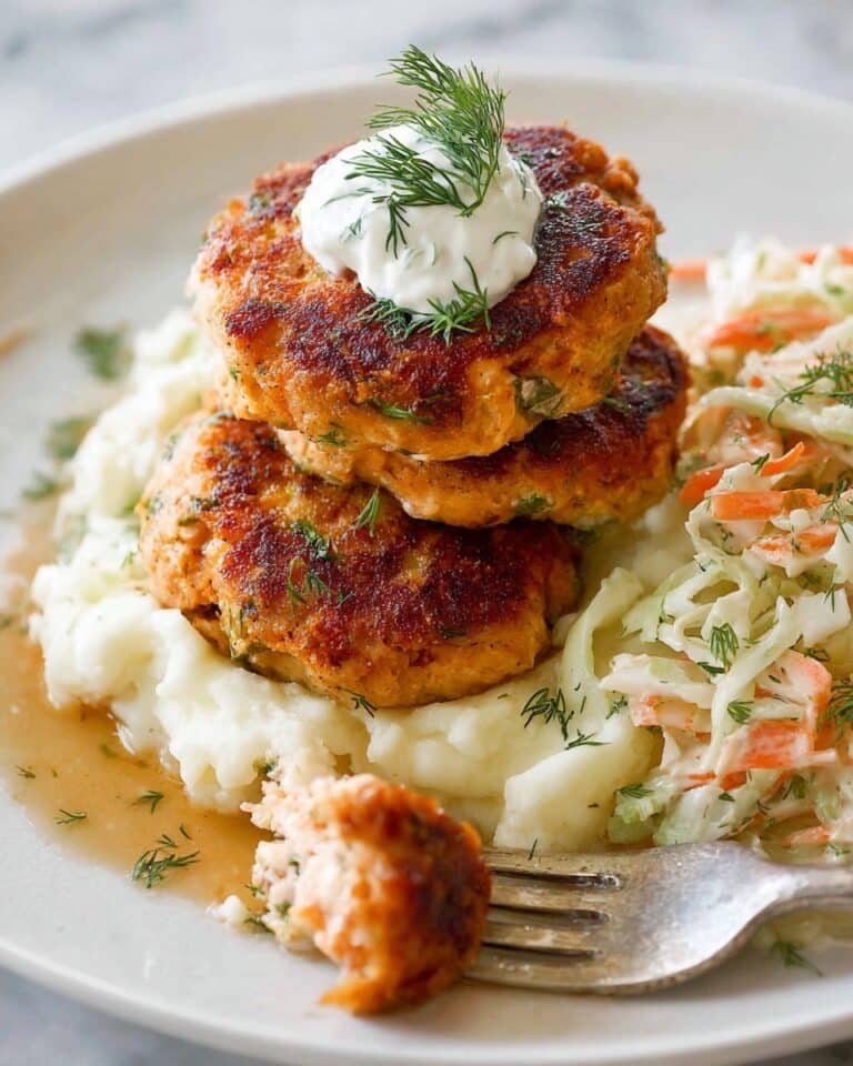 Baked Salmon Patties with Dill and Parmesan Recipe