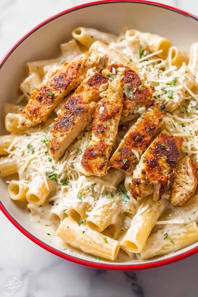 One Pot Creamy Parmesan Chicken Pasta Recipe