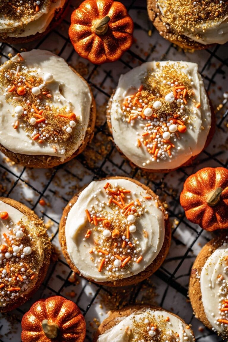 Frosted Soft Pumpkin Sugar Cookies Recipe
