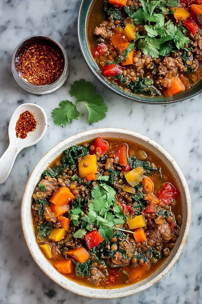 Lamb, Lentil, and Butternut Squash Stew with Spiced Herbs Recipe