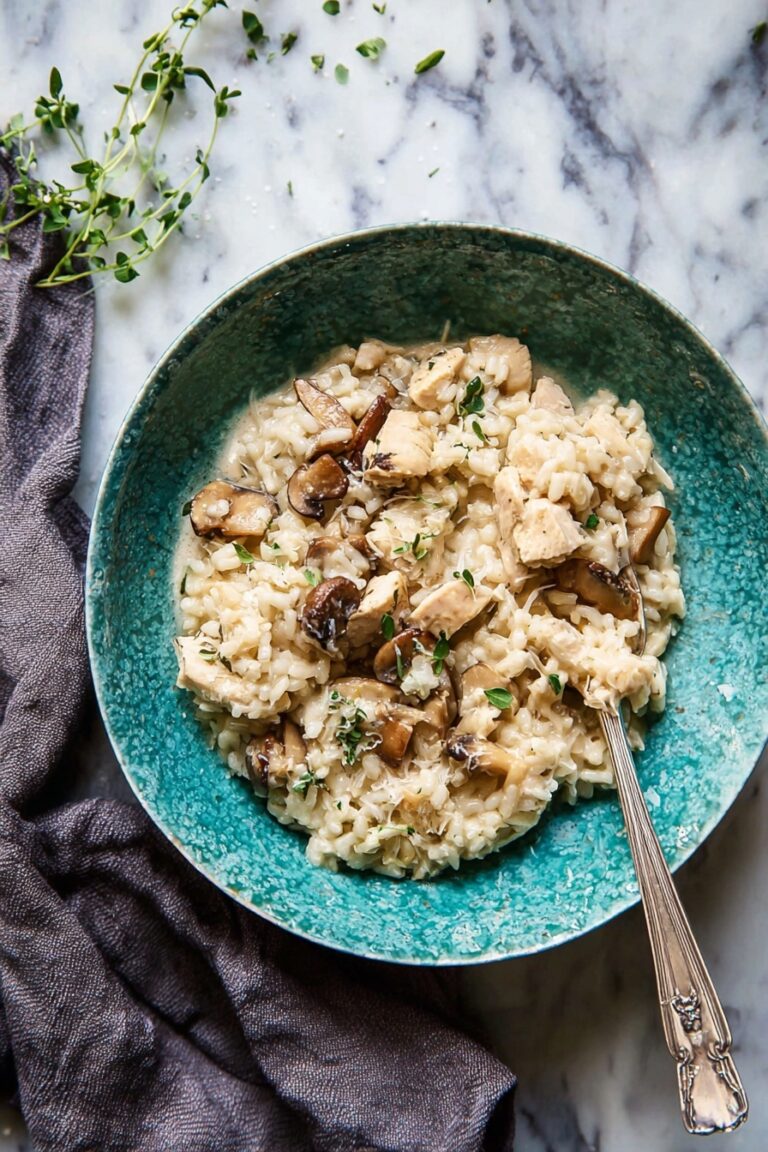Creamy Chicken Mushroom Risotto Recipe