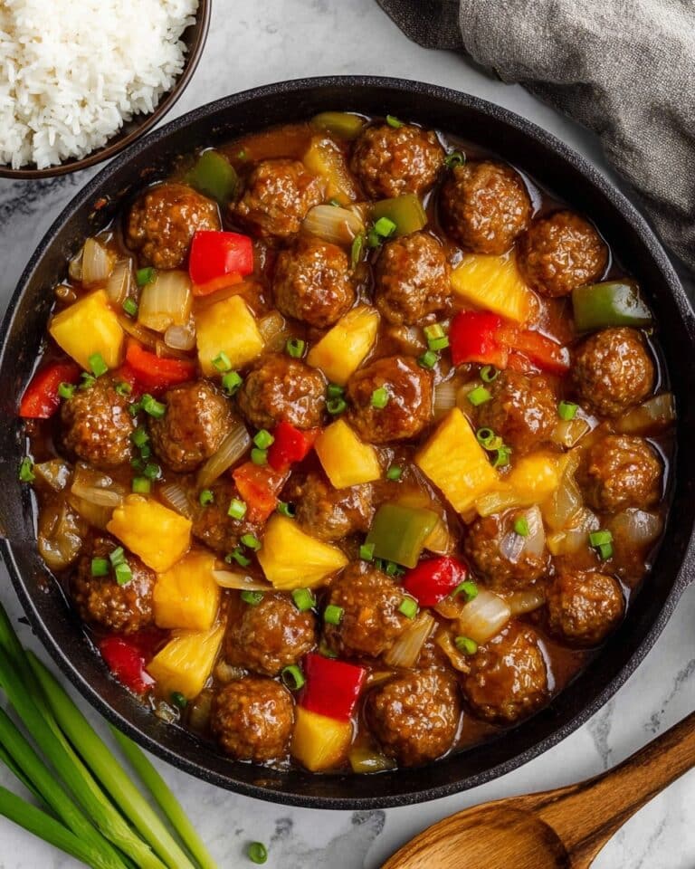 Sweet and Sour Meatballs with Pineapple Recipe
