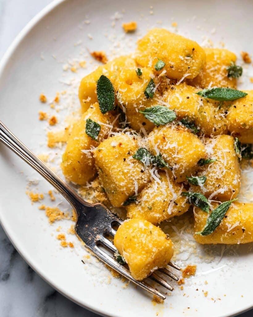 Butternut Squash Gnocchi with Sage Brown Butter and Amaretti Recipe