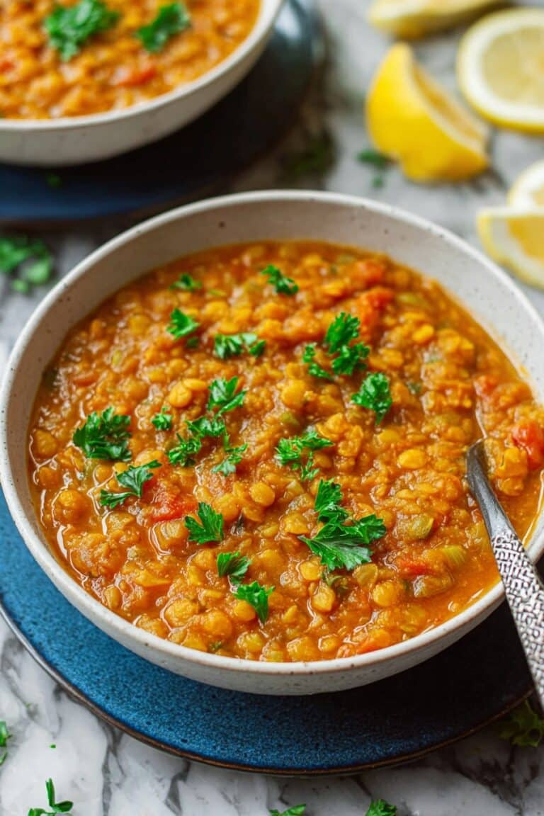 Harira: Moroccan Lentil and Chickpea Soup with Warm Spices Recipe