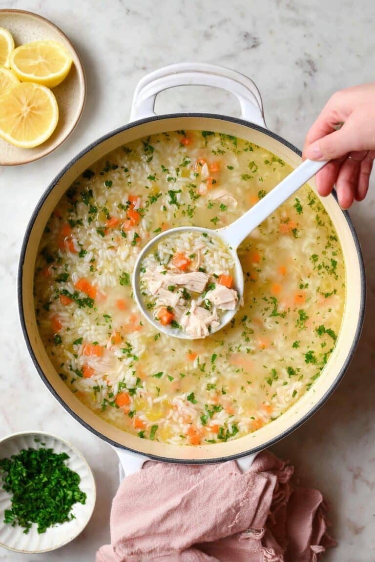 Lemon Chicken Rice Soup Recipe
