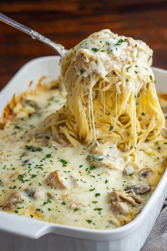 Creamy Chicken Tetrazzini Bake Recipe
