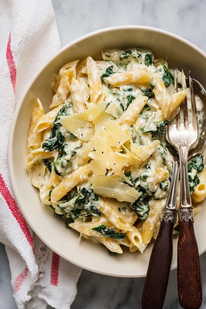 Creamy Chicken Spinach Pasta Recipe
