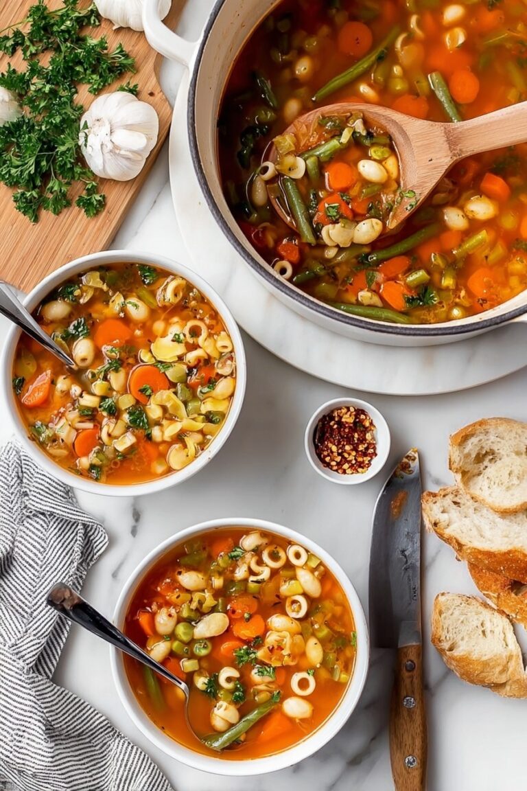 Hearty Vegetable Minestrone Soup Recipe