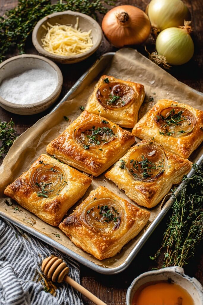 Upside-Down Onion Gruyere Tarts Recipe