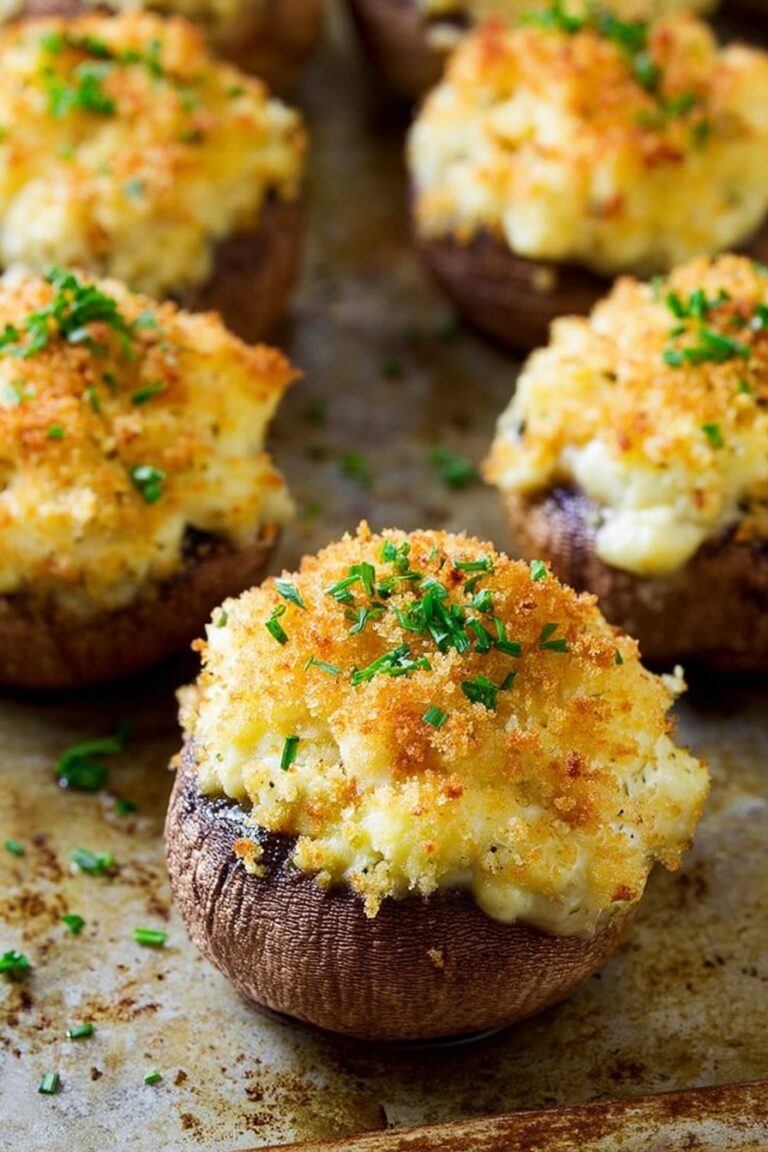 Crab Stuffed Mushrooms Bites Recipe