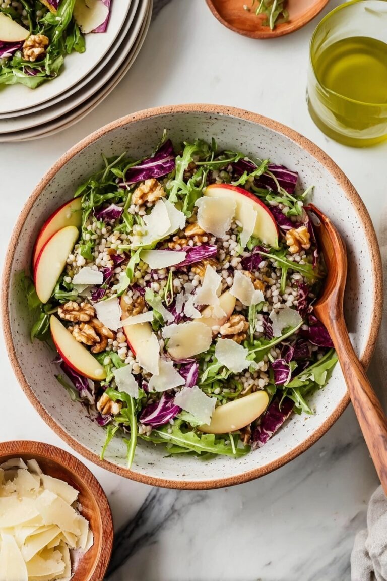 Nutty Farro Salad with Apples and Arugula Recipe