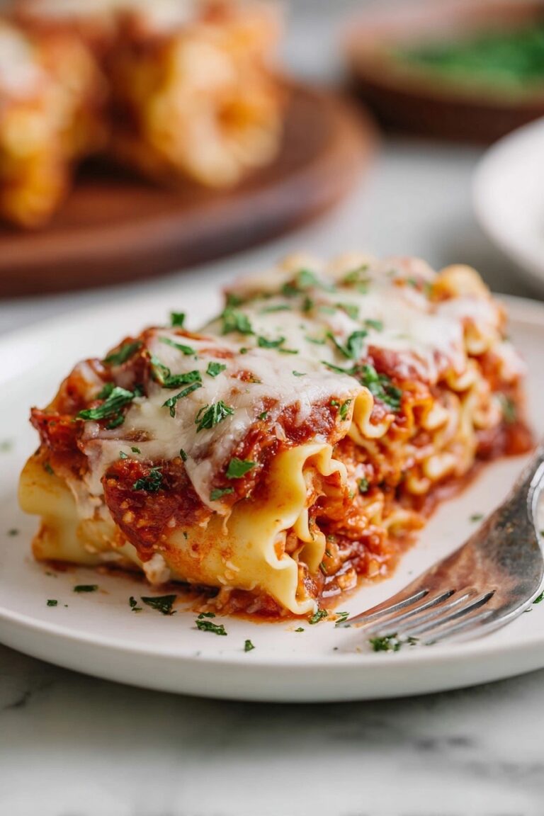 Cheesy Beef Lasagna Roll Ups Recipe