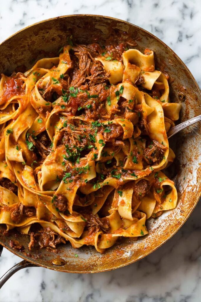 Slow Cooker Beef Ragu Pasta Recipe