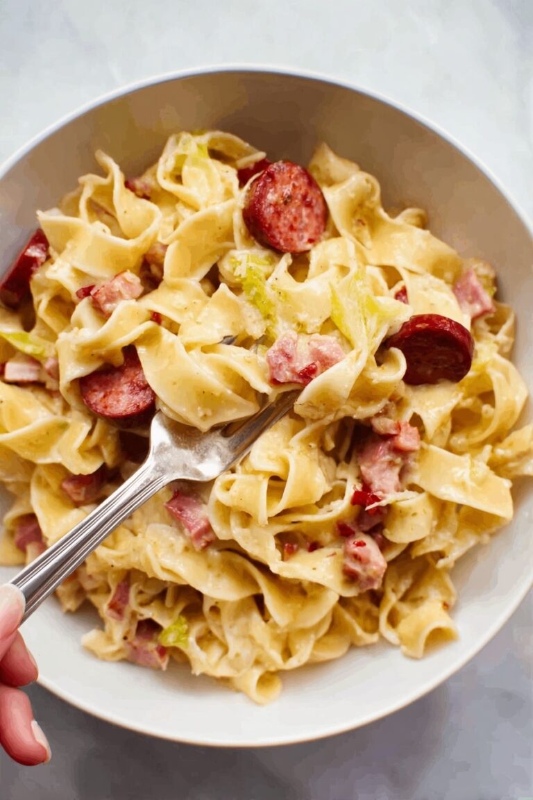 Creamy Kielbasa and Cabbage Noodles Recipe