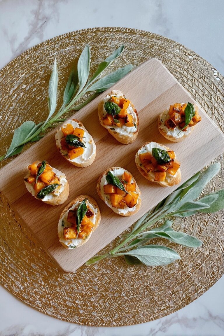 Honeynut Squash Crostini with Ricotta and Sage Recipe