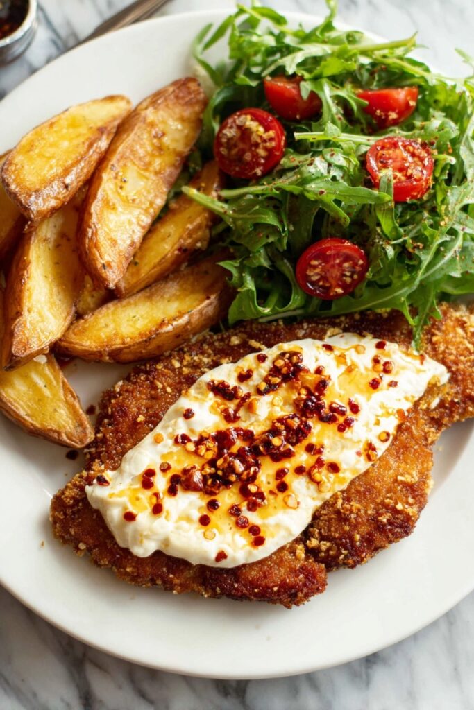 Crispy Chicken with Hot Honey and Feta Recipe