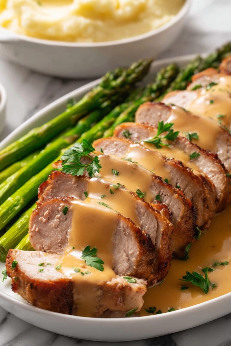 Easy Garlic Turkey Tenderloin with Gravy Recipe