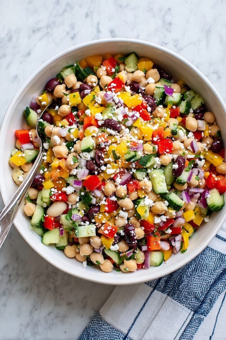 Creamy Chickpea and Bean Salad Recipe