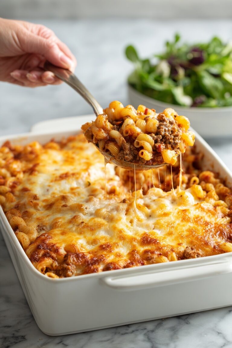 Beef Mushroom Johnny Marzetti Casserole Recipe