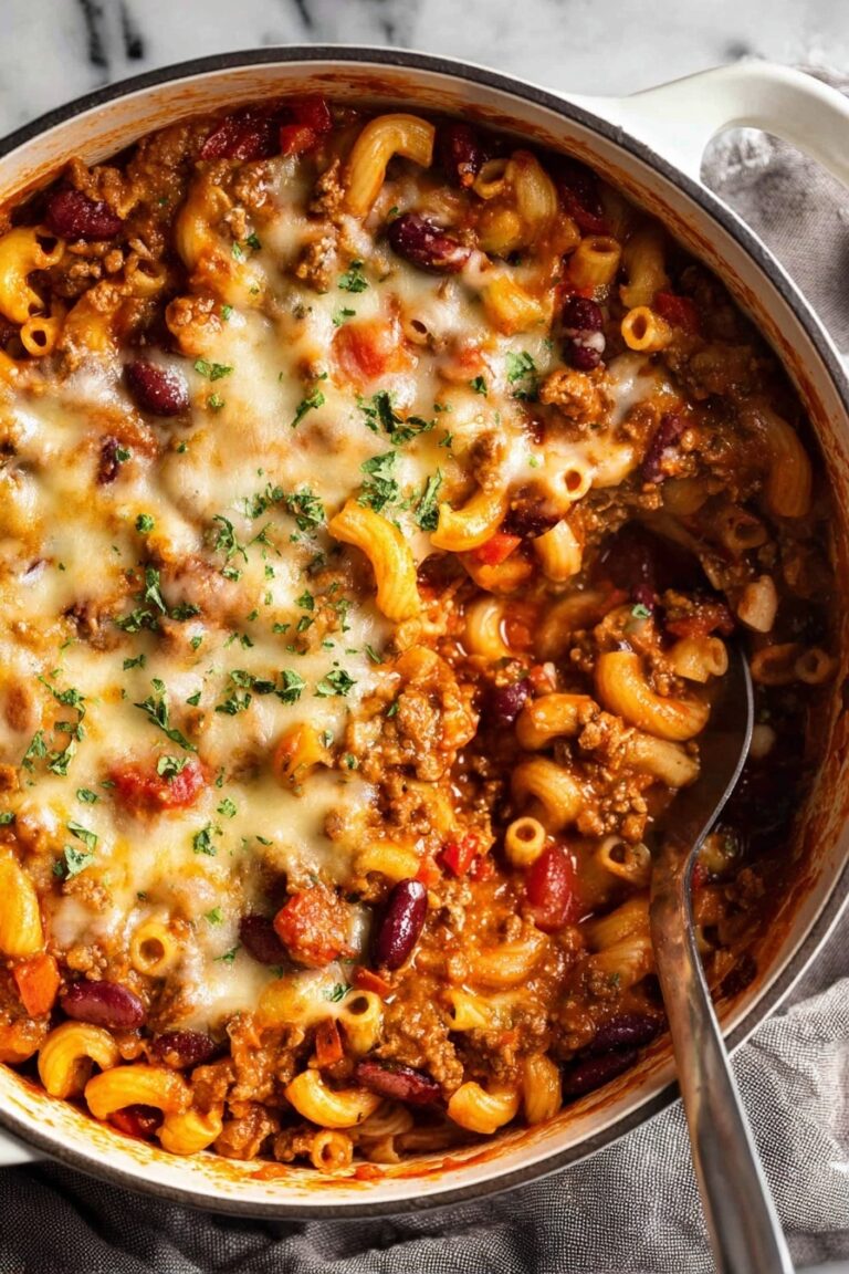 One-Pot Cheesy Chili Mac Recipe