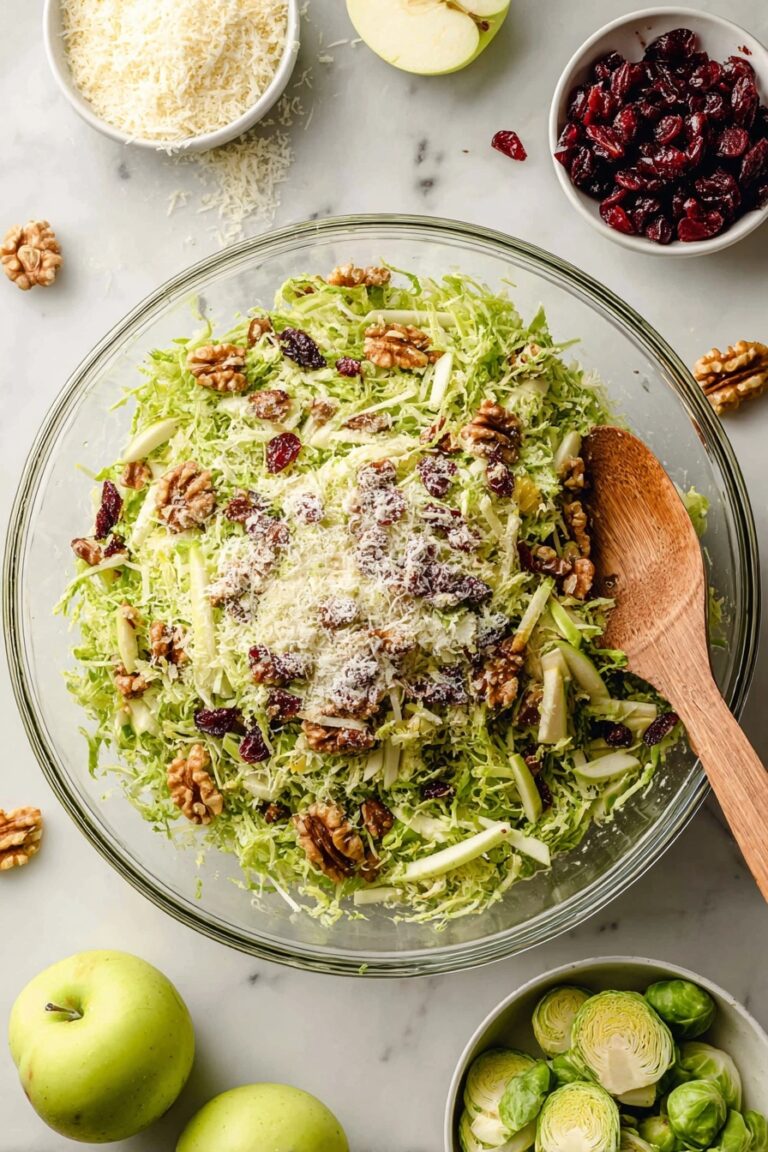 Crispy Brussels Sprouts Salad with Apples Recipe