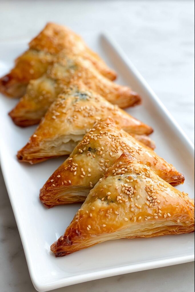 Easy Spinach and Feta Phyllo Triangles Recipe