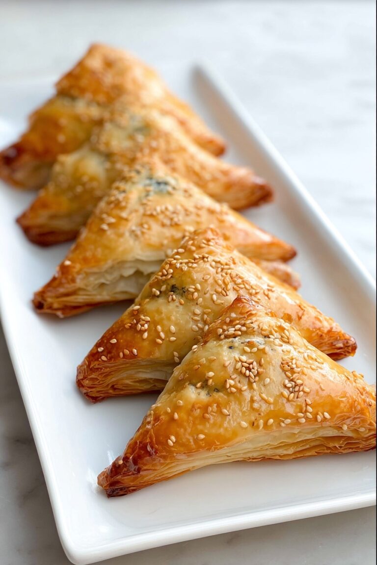 Easy Spinach and Feta Phyllo Triangles Recipe