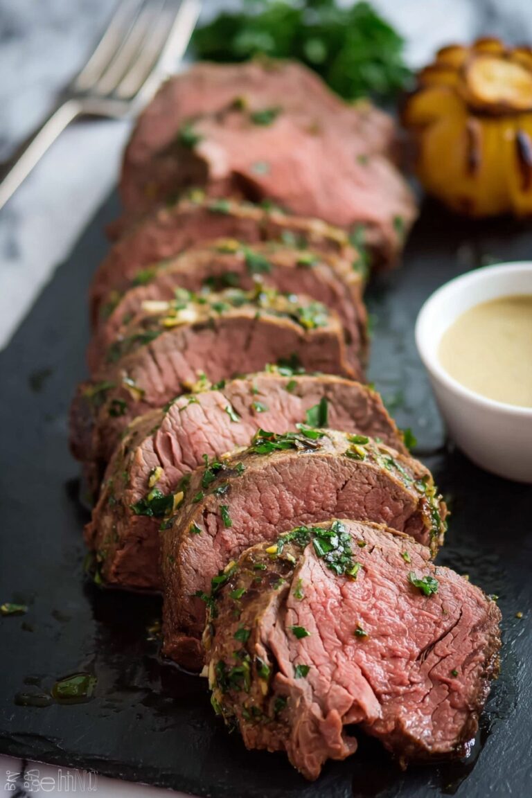 Herb Crusted Beef Tenderloin with Horseradish Sauce Recipe