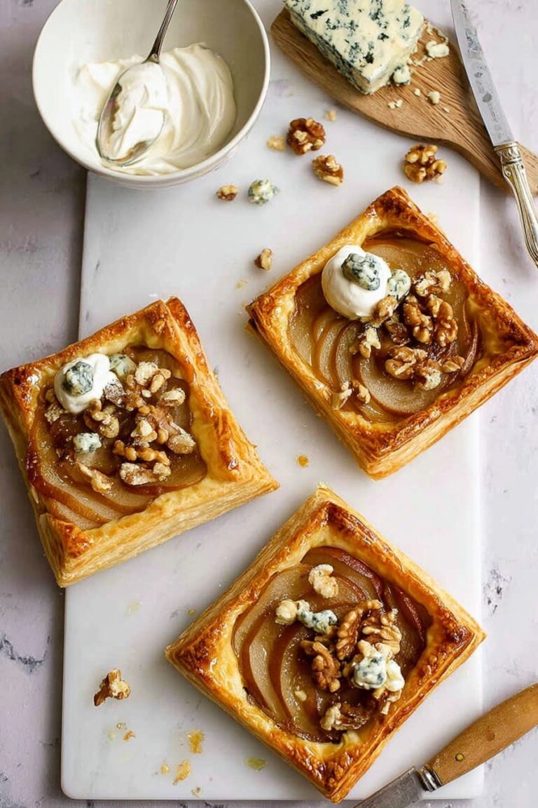 Caramelized Pears and Blue Cheese Tart Recipe