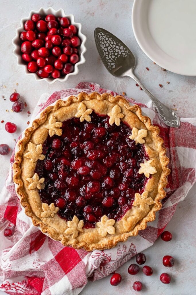 Easy Cranberry Pie with Orange and Spices Recipe