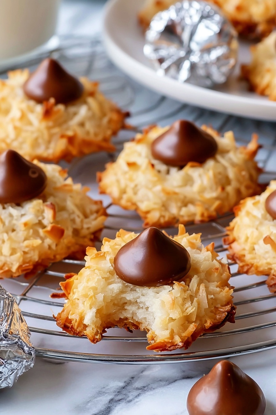 Coconut Macaroon Blossoms with Hershey Kisses Recipe