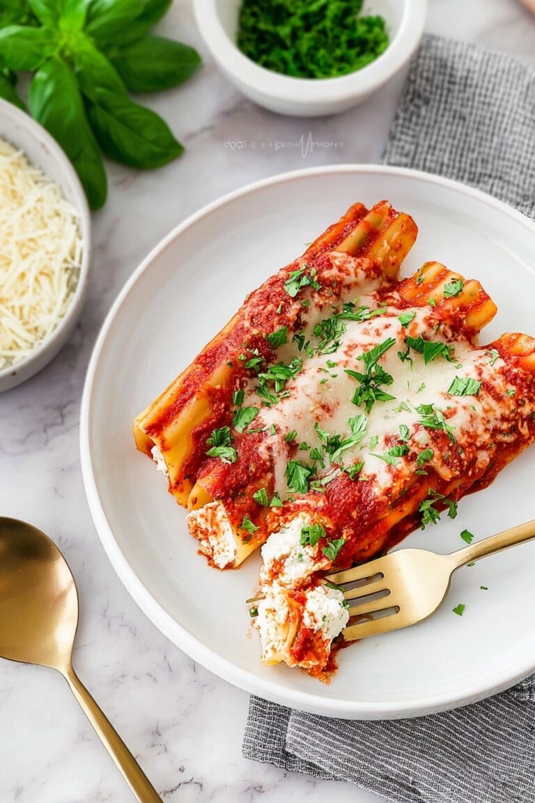 Cheese Manicotti Bake Recipe