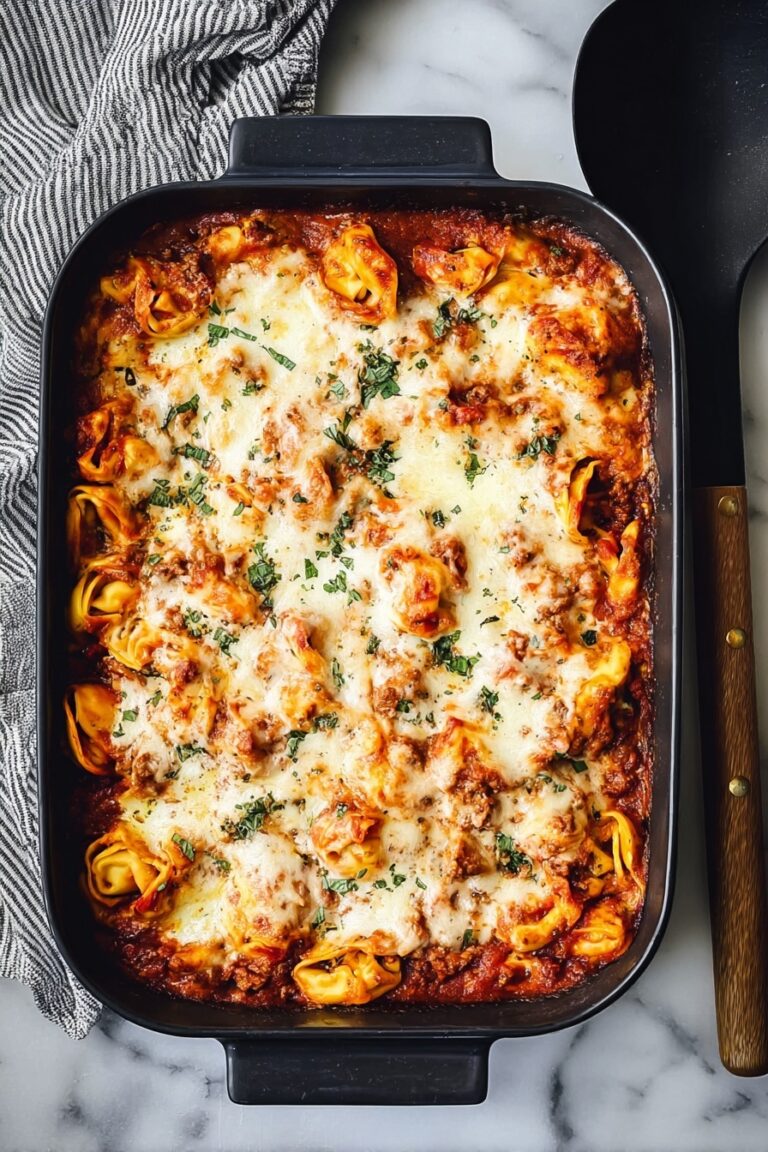 Cheesy Baked Tortellini Casserole Recipe