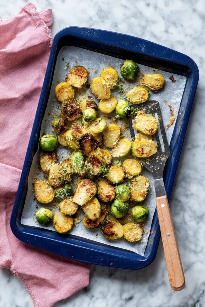 Crispy Parmesan Brussels Sprouts Recipe