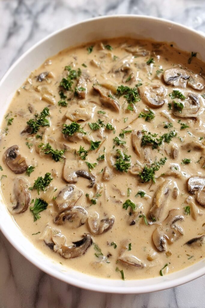 Creamy Mushroom Hunters Sauce for Steak Recipe
