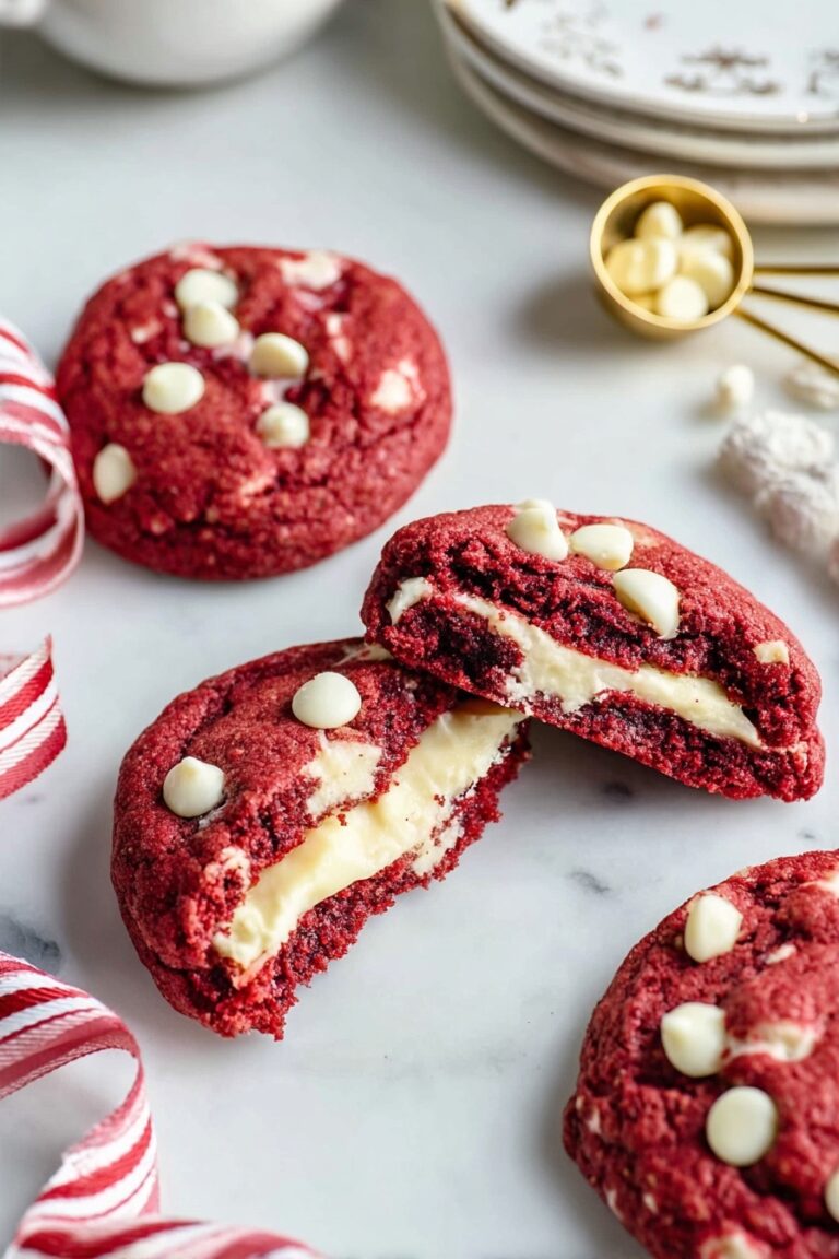 Cheesecake Filled Red Velvet Cookies Recipe