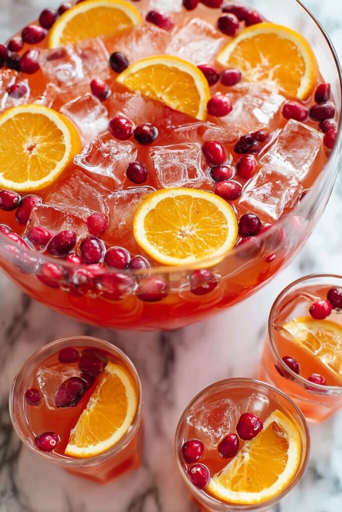 Festive Holiday Cranberry Orange Punch Recipe