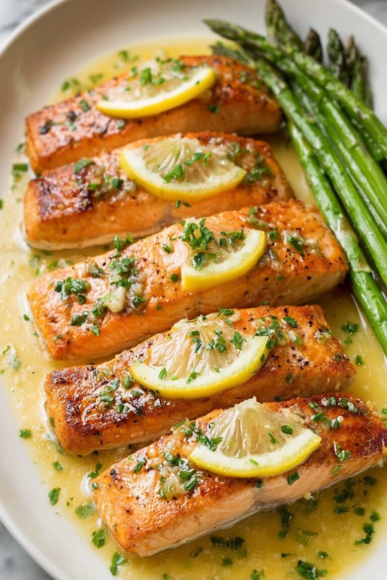 Garlic Lemon Butter Salmon Recipe