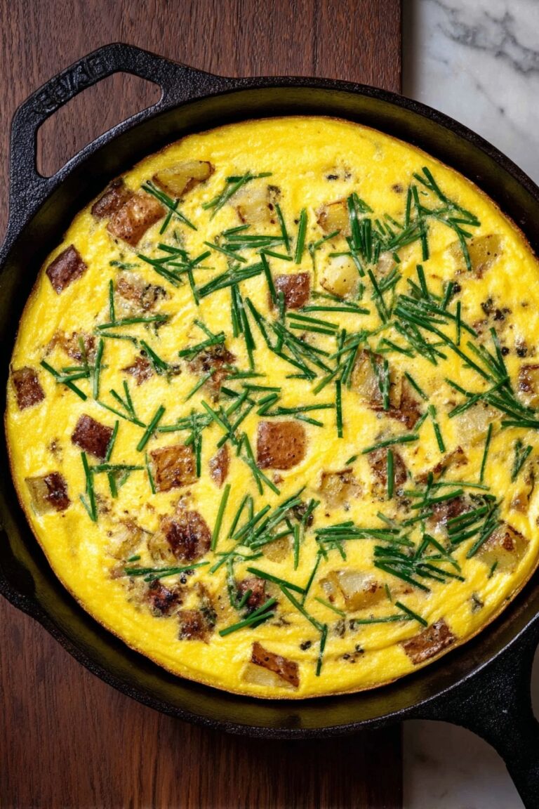 Potato Egg and Chive Frittata Recipe