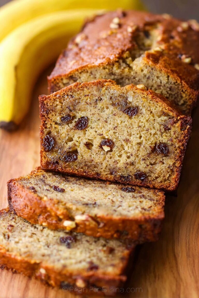Banana Bread with Walnuts and Raisins Recipe